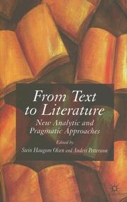 Cover of From text to literature by Unknown