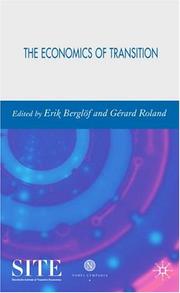Front cover of The Economics of transition by Erik Berglöf