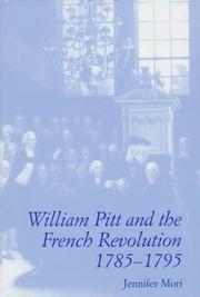 Front cover of William Pitt and the French Revolution, 1785-1795 by Jennifer Mori