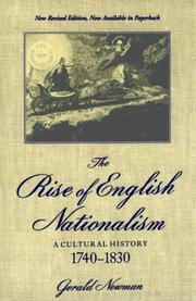 Front cover of The rise of English nationalism by Gerald Newman