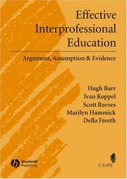 Cover of Effective interprofessional education by Hugh Barr