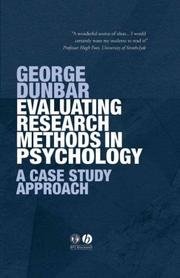 Cover of Evaluating Research Methods in Psychology by GEORGE (GEORGE L.) DUNBAR