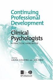Cover of Continuing professional development for clinical psychologists by Gray, Ian