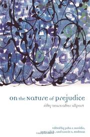 Front cover of On the nature of prejudice by John F. Dovidio