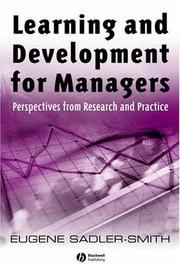 Cover of Learning and development for managers by Eugene Sadler-Smith