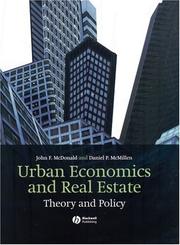 Front cover of Urban economics and real estate by McDonald, John F.