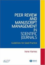 Front cover of Peer Review and Manuscript Management in Scientific Journals Guidelines for Good Practice by Irene Hames
