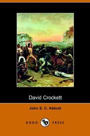 Cover of David Crockett by John S. C. Abbott