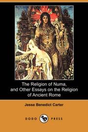 Cover of The Religion Of Numa And Other Essays On The Religion Of Ancient Rome by Jesse Benedict Carter