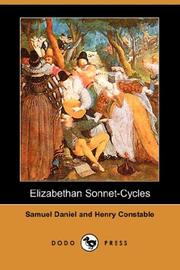 Cover of Elizabethan Sonnet-Cycles (Dodo Press) by Henry Constable