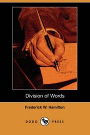 Front cover of Division of Words (Dodo Press) by Frederick W. Hamilton