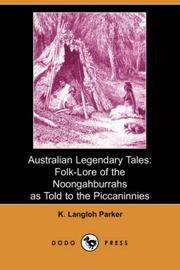 Front cover of Australian legendary tales by K. Langloh Parker