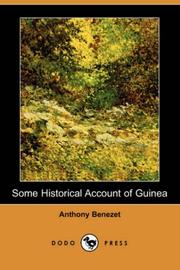 Cover of Some historical account of Guinea by Anthony Benezet