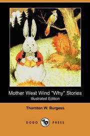 Cover of Mother West Wind 'why' Stories by Thornton W. Burgess