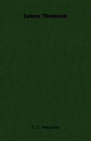 Cover of James Thomson by G. C. Macaulay