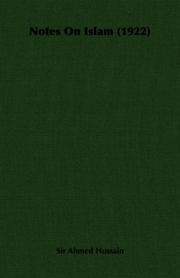 Cover of Notes On Islam (1922) by Sir Ahmed Hussain
