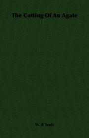 Front cover of The cutting of an agate by William Butler Yeats