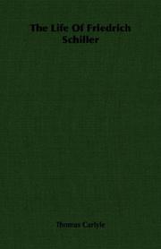 Cover of The  life of Friedrich Schiller by Thomas Carlyle