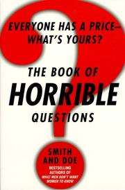 Front cover of The book of horrible questions by Smith.