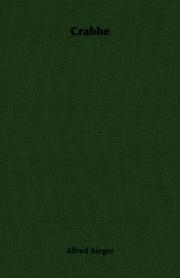 Cover of Crabbe by Alfred Ainger