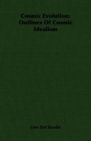 Cover of Cosmic evolution by John Elof Boodin
