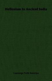 Front cover of Hellenism in ancient India by Gauranga Nath Banerjee