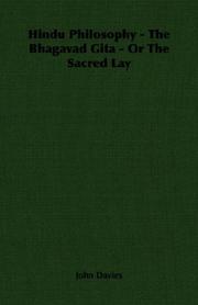 Front cover of Hindu Philosophy: the Bhagavad Gita, or the Sacred Lay by John Davies