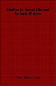 Cover of Studies In Insect Life and Natural History by Arthur , Everett Shipley