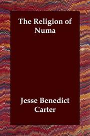 Front cover of The religion of Numa by Jesse Benedict Carter