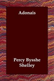 Cover of Adonais by Percy Bysshe Shelley