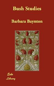 Cover of Bush Studies by Barbara Baynton