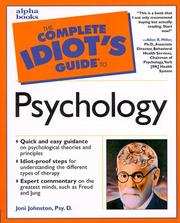 Cover of The complete idiot's guide to psychology by Joni E. Johnston