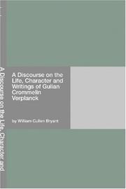 Front cover of A Discourse on the Life, Character and Writings of Gulian Crommelin Verplanck by William Cullen Bryant