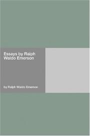 Front cover of Essays by Ralph Waldo Emerson by Ralph Waldo Emerson