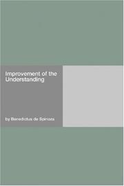 Front cover of Improvement of the understanding by Benedictus de Spinoza