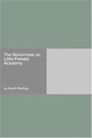 Front cover of The governess, or, Little female academy by Sarah Fielding