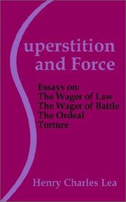 Cover of Superstition and force by Henry Charles Lea