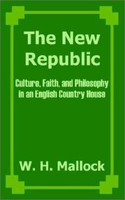 Cover of The new republic by W. H. Mallock