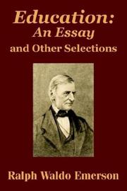 Cover of Education by Ralph Waldo Emerson