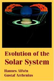 Front cover of Evolution Of The Solar System by Hannes Alfven