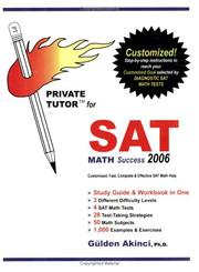Front cover of Private Tutor for SAT Math Success 2006 by Gulden Akinci