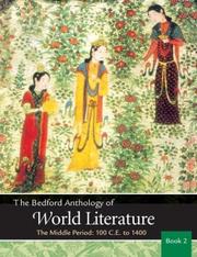 Front cover of The Bedford anthology of world literature by Paul Davis