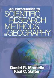 Front cover of An introduction to scientific research methods in geography by Daniel R. Montello
