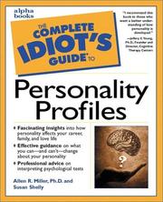 Front cover of The complete idiot's guide to personality profiles by Allen R. Miller