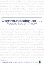 Cover of Communication as-- by Gregory J. Shepherd