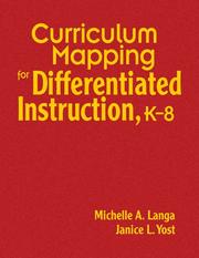 Front cover of Curriculum mapping for differentiated instruction, K-8 by Michelle A Langa