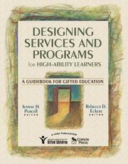 Front cover of Designing services and programs for high-ability learners by Jeanne H. Purcell
