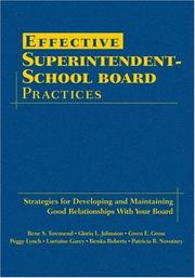 Cover of Effective superintendent-school board practices by Rene S. Townsend