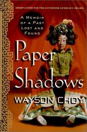 Cover of Paper Shadows by Wayson Choy
