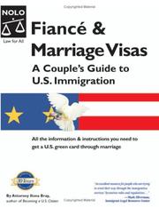 Front cover of Fiance & Marriage Visas by Ilona Bray